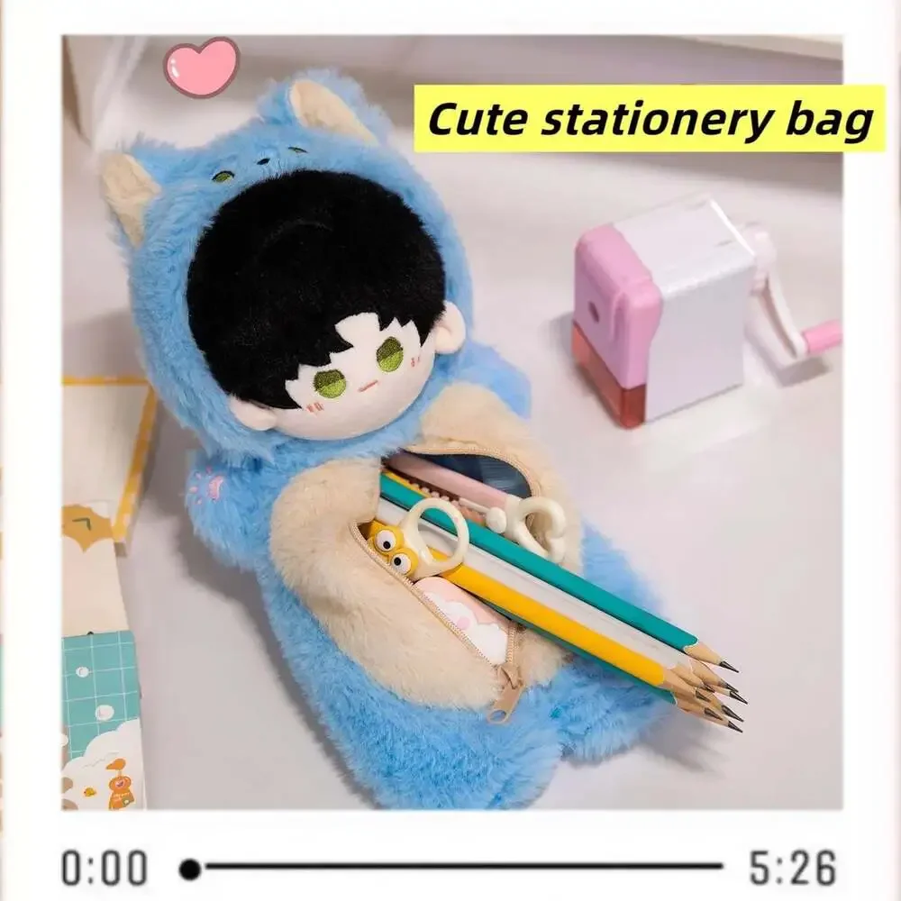Large Capacity Plush Pencil Case, Love and Deep Space Character Bag (Xavier/Zayn